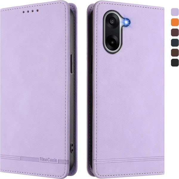 Custodia Per Oneplus Nord CE5, Custodia Retro In Finto Cuoio Con Supporto E Slot Per Carte Purple-image