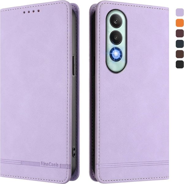 Custodia Per Oneplus Nord CE4, Custodia Retro In Finto Cuoio Con Supporto E Slot Per Carte Di Credito Viola-image