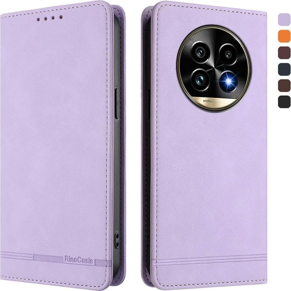 Custodia Per Realme 13 Pro /Realme 13 Pro+ 5G, Retro Custodia In Finto Cuoio Flip Con Supporto E Slot Per Carte Purple-image