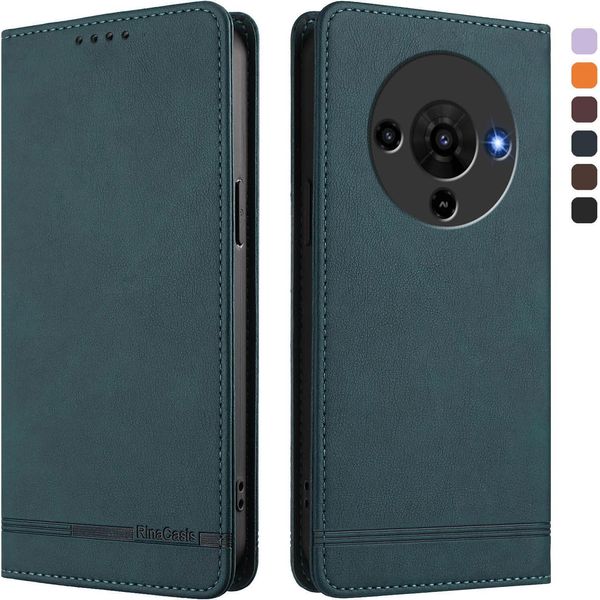 Custodia Per Zte Blade A76 5G, Custodia Retro In Finto Cuoio Con Supporto E Slot Per Schede Verde-image