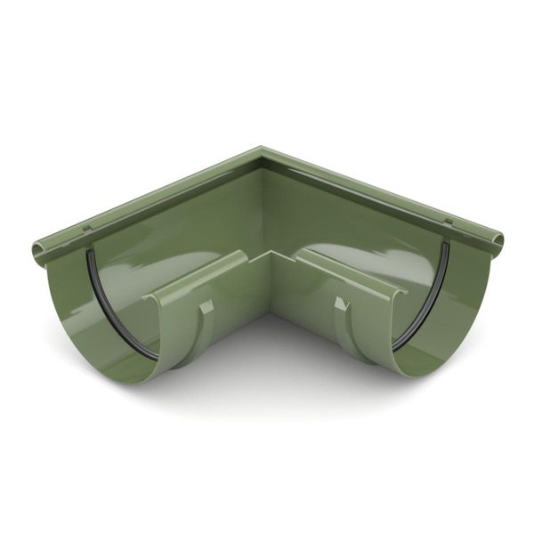 Bryza Grondaia Angolare Esterna In Plastica Ø 125 Mm, Verde Ral 6020-image