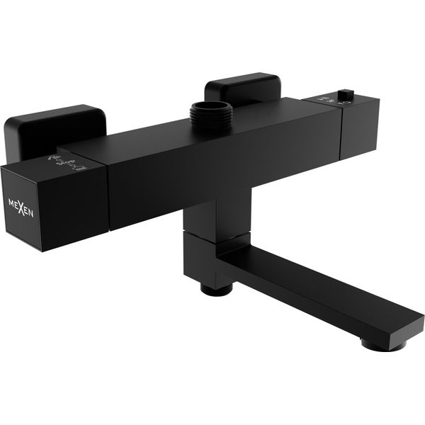 Mexen Cube Rubinetteria Termostatica Per Vasca-Doccia, Nero - 77910-70-image