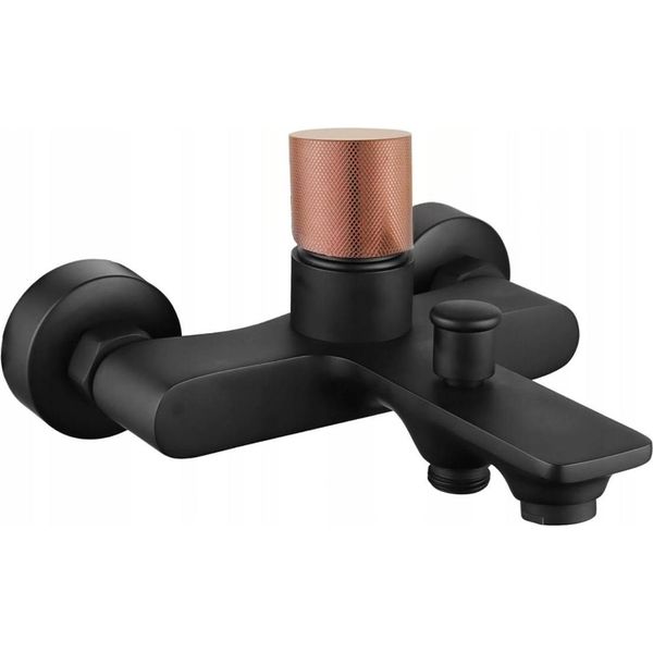 Mexen Royo One Rubinetteria Da Bagno, Nero/Oro Rosa - 72230-76-image