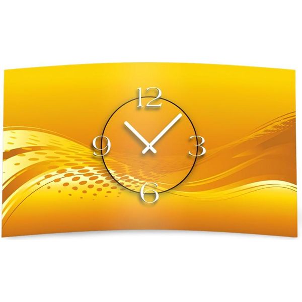 Orologio Da Parete Astratto Arancione Di Design Orologio Da Parete Moderno Di Design Silenzioso Senza Ticchettio Dixtime 3D-0035-image