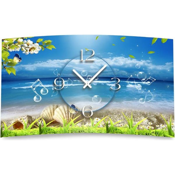 Orologio Da Parete Di Design Beach Idyll Orologio Da Parete Moderno Di Design Silenzioso Senza Ticchettio Dixtime 3DS-0100-image
