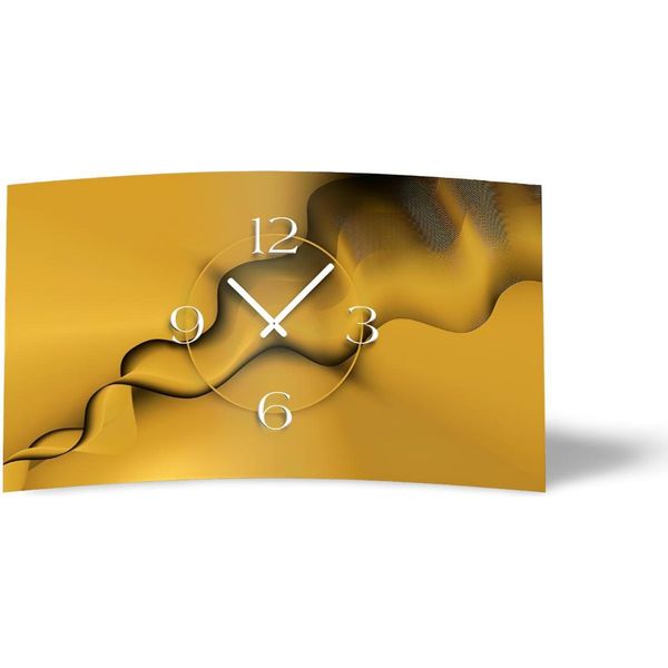 Digital Designer Art Astratto Fumoso Oro Orologio Da Parete Design Moderno Orologio Da Parete Silenzioso Senza Ticchettio Dixtime 3DS-0384-image