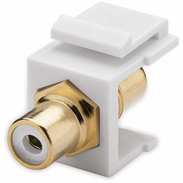 Goobay Modulo Keystone Cinch/Rca2 X Presa Cinch Placcata Oro Bianco (Bulk)-image