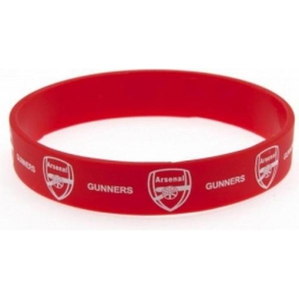 Polsino Ufficiale Arsenal Fc In Silicone BS771 (Taglia Unica) (Rosso/Bianco)-image