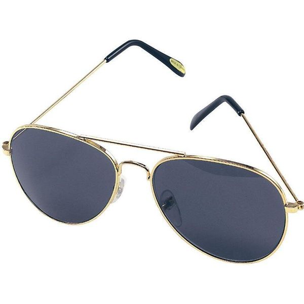 Bristol Novelty Unisex Adulto 70S Biker Glasses BN235 (Taglia Unica) (Oro)-image