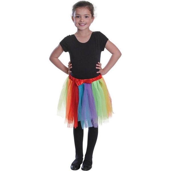 Bristol Novelty Girls Rainbow Tutu BN2226 (Taglia Unica) (Colorato)-image