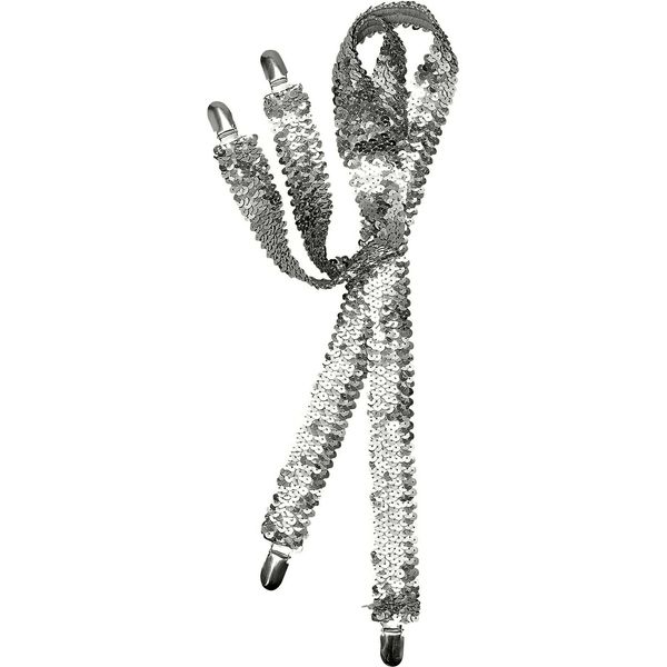 Bristol Novelty Bretelle Di Paillettes Per Adulti BN1441 (Taglia Unica) (Argento)-image