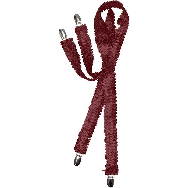 Bristol Novelty Bretelle Unisex In Paillettes Per Adulti BN1441 (Taglia Unica) (Rosso)-image