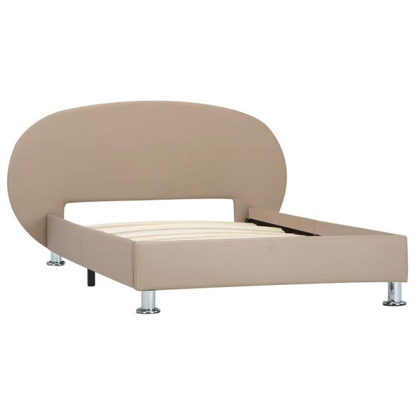 Vidaxl Struttura Letto Cappuccino-Marrone In Pelle Finta 100X200 Cm-image