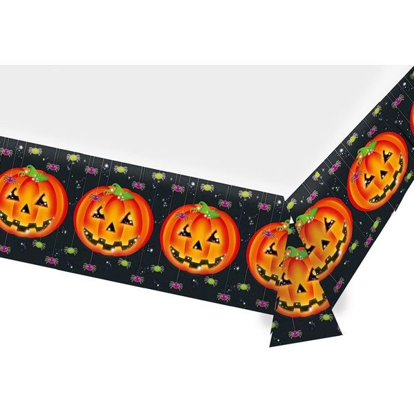 Tovaglia Di Halloween Con Motivi Di Zucca 137 X 243 Cm Decorazione Da Tavola-image