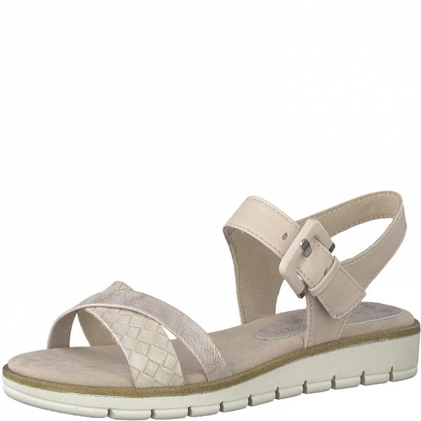 Marco Tozzi Sandali Donna In Pelle Con Fibbia 2-28607-28, Misura:41 Eu, Colore:Beige-image