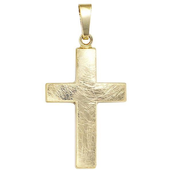 KreuzanhäNger Jobo "AnhäNger Kreuz", Gold (Gelbgold 333), SchmuckanhäNger, Damen, Gelbgold 333, 333 Gold-image