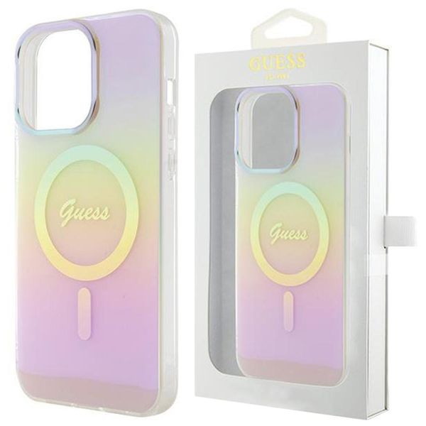 Guess Guhmp15Lhitsp Custodia Rigida Per Iphone 15 Pro 6.1 RóżOwy/Pink Iml Iridescente Magsafe-image