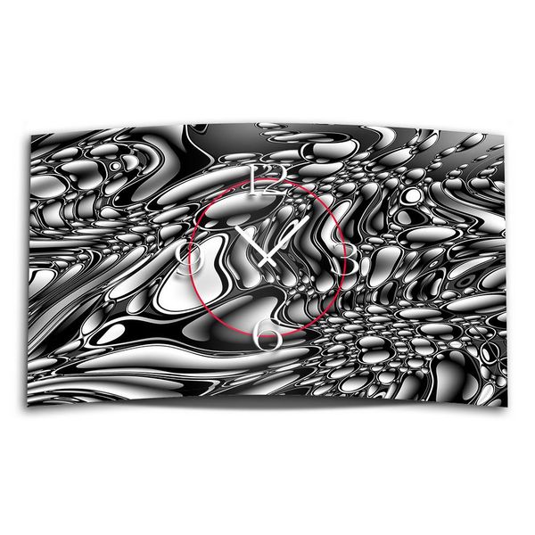 Digital Art Orologio Da Parete Di Design Grigio Liquido Orologio Da Parete Moderno Design Silenzioso Senza Ticchettio Dixtime 3DS-0261-image
