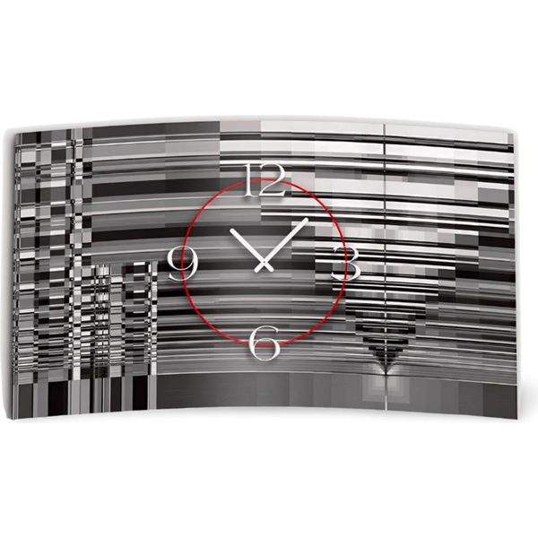 Orologio Da Parete Astratto Grigio Nero Di Design Orologio Da Parete Moderno Di Design Silenzioso Senza Ticchettio Dixtime 3DS-0209-image