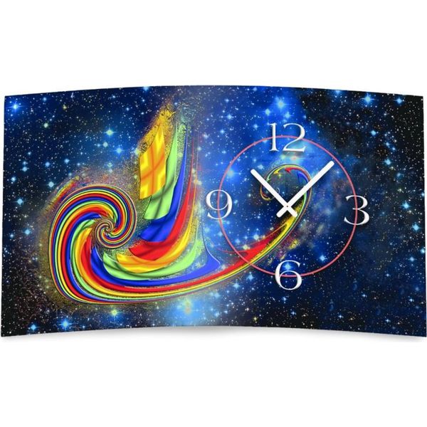 Digital Designer Art Psycodelic Orologio Da Parete Di Design Notturno Orologio Da Parete Moderno Design Silenzioso Senza Ticchettio Dixtime 3DS-0357-image