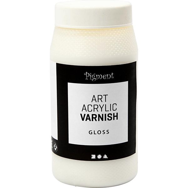 Vernice Acrilica Per Arte, Trasparente Lucida, Bianca, Lucida, 500Ml-image