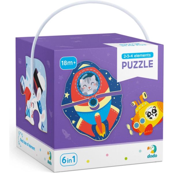 Dodo Puzzle Animali E Trasporti 6In1 (2,3,4 Pezzi)-image