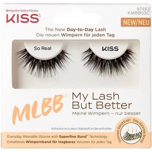 Kiss My Lash But Better Collection So Real Volume Naturale Ciglia Finte Con Banda Flexi-Wisp E Adesivo - 1 Paio-image