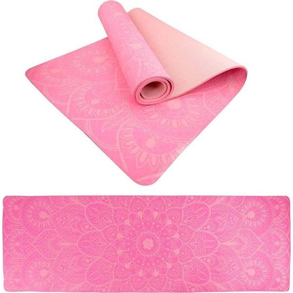 PodložKa Lifefit® Yoga Mat Mandala Duo, 183X58X0,6Cm, RůžOvá-image