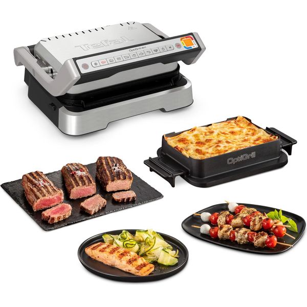 Tefal Optigrill 4In1 GC774D30, Nero, Argento, Rettangolare, Pulsanti, 1 Zona/E, Cerniera, Stato-image