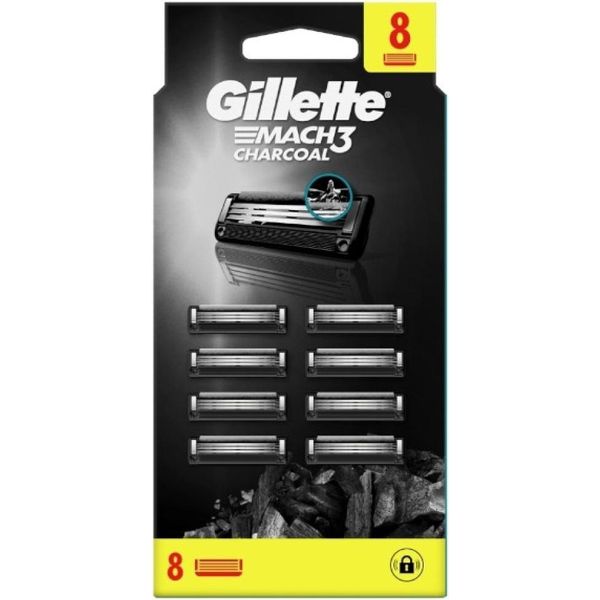 Gillette Mach3 Charcoal Testine Di Ricambio 8 Pz-image