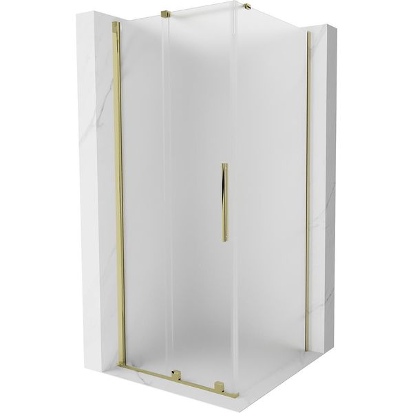 Mexen Velar Cabina Doccia Scorrevole 90 X 90 Cm, Smerigliato, Dorato - 871-090-090-31-50-image