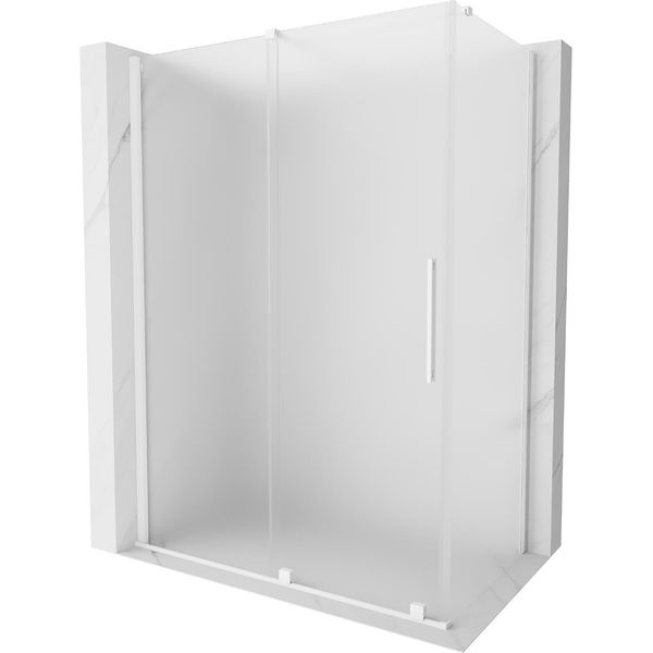 Mexen Velar Cabina Doccia Scorrevole 140 X 70 Cm, Ghiacciato, Bianco - 871-140-070-31-20-image