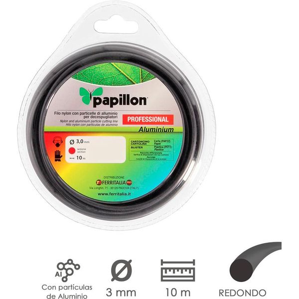Filo Di Nylon/Alluminio Professionale Tondo Ø 3,0 Mm. Rotolo Da 10 Metri-image