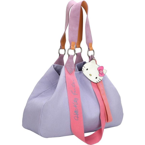 Fritzi Aus PreußEn Borsa Shopper Borsa A Tracolla Izzy Medium Canvas Hello Kitty Shopper Lilac Cat Lilla-image