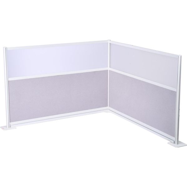 Pareti Divisorie Vevor, Schermi Per La Privacy, Confezione Da 2, 183 X 122 Cm, Pareti Divisorie Per Ambienti, Schermi Per Postazioni Di Lavoro Pet Con Finestre In Acrilico, Schermi Autoportanti, Ideali Per Uffici, Biblioteche, Scuole-image