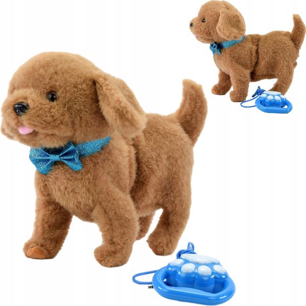 Lolex | Cane Interattivo - Marrone - 28X12X26 Cm - Cammina E Abbaia - Giocattolo Per Bambini-image