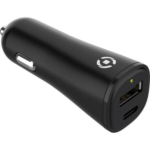 Caricatore Da Auto Planet USB-A + USB-C 32W In Plastica Riciclata Al 100% Nero-image