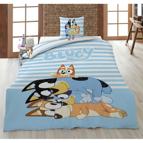 Bluey Set Di Biancheria Da Letto Reversibile 2 Pezzi 135 X 200 Cm 100% Cotone-image