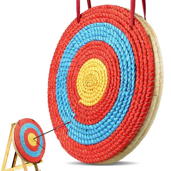 Bersaglio Di Tiro Con L'arco Da 508 Mm - Bersaglio Di Paglia Fatto A Mano Per Arco Ricurvo, Arco Compound O Longbow - Bersaglio Tradizionale Per Giovani E Adulti - Bersaglio Di Tiro Con L'arco-image