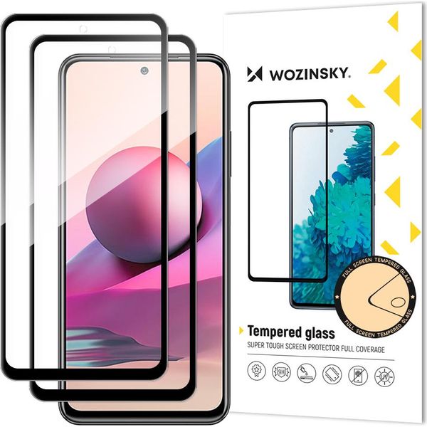 2X Wozinsky Vetro Protettivo Temperato Per Xiaomi Redmi Note 10 4G/Redmi Note 10S/Redmi Note 11 Global/Redmi Note 11S - Nero KP29753-image