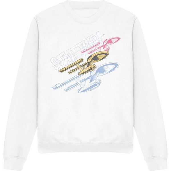 Star Trek - Felpa "Tri Enterprise"" Per Uomo/Donna Unisex TV12396 (S) (Bianco)"-image