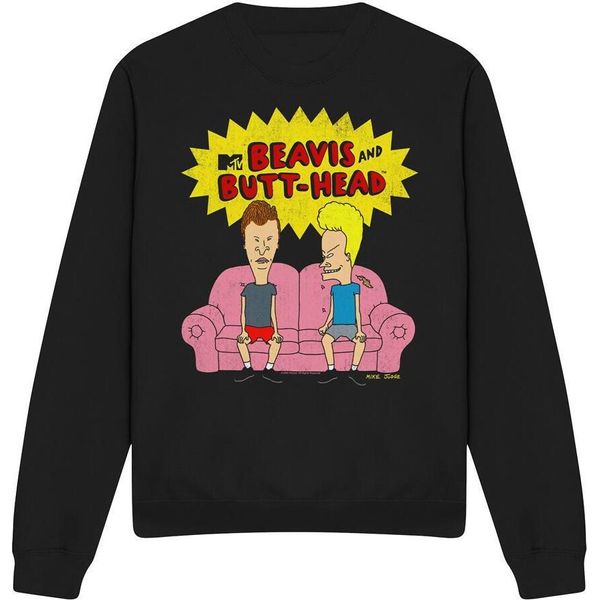 Beavis & Butthead - Felpa "Couch Og"" Per Uomo/Donna Unisex TV12584 (Xl) (Nero)"-image