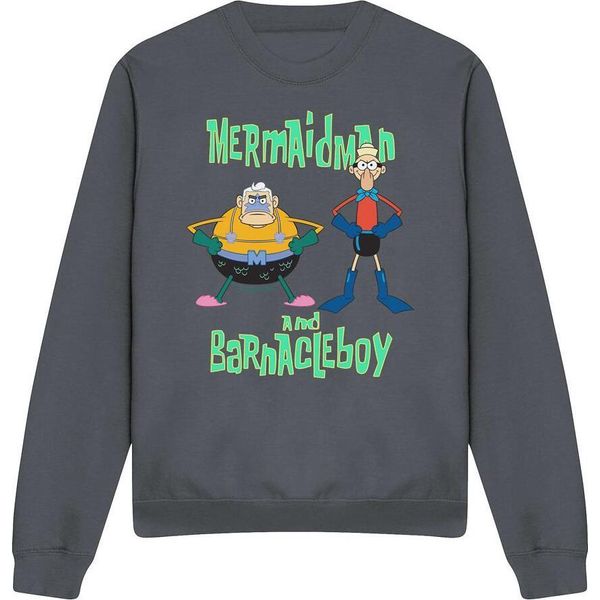 Spongebob Squarepants - Felpa Per Uomo/Donna Unisex TV12804 (L) (Charcoal)-image