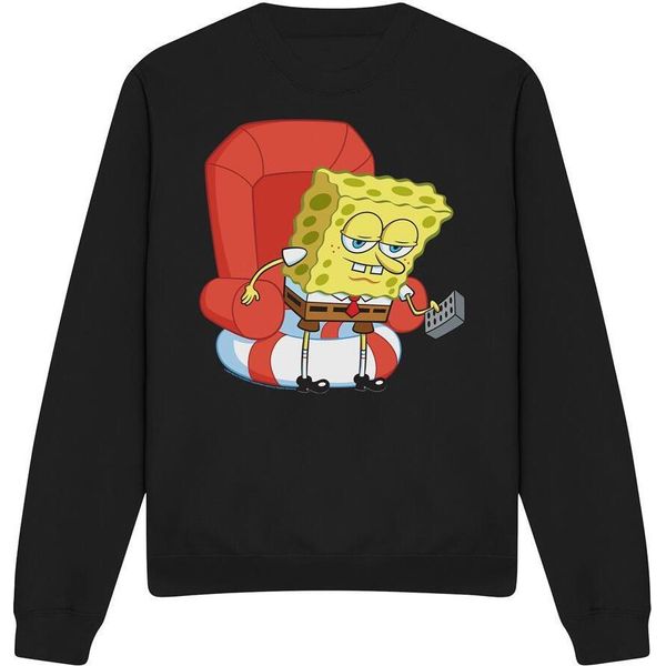 Spongebob Squarepants - Felpa "Head Out Meme"" Per Bambini/Ragazzi Unisex TV12833 (Xxl) (Schwarz)"-image