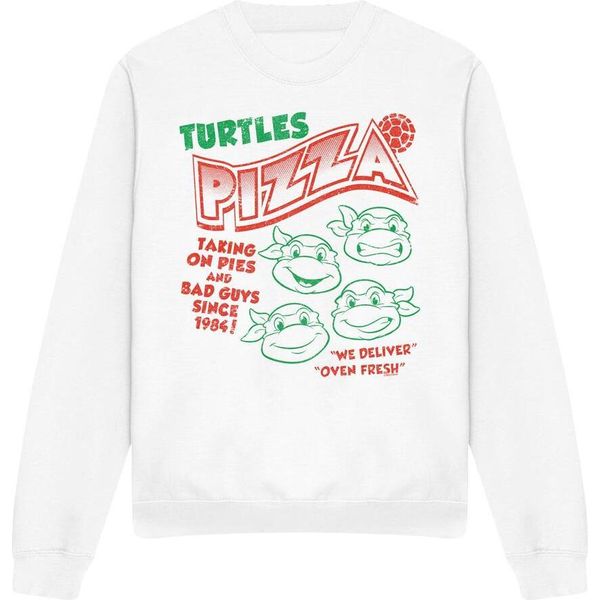 Teenage Mutant Ninja Turtles - Felpa "Turtles Pizza"" Per Bambini/Donne Unisex TV12846 (Xxl) (Weiß)"-image