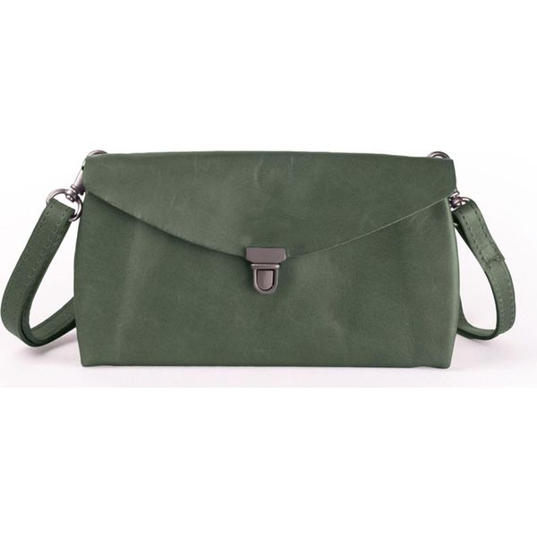 Harold's Pelle Borsa A Tracolla Pochette Fold Handbag Clutch Green Verde Bosco-image