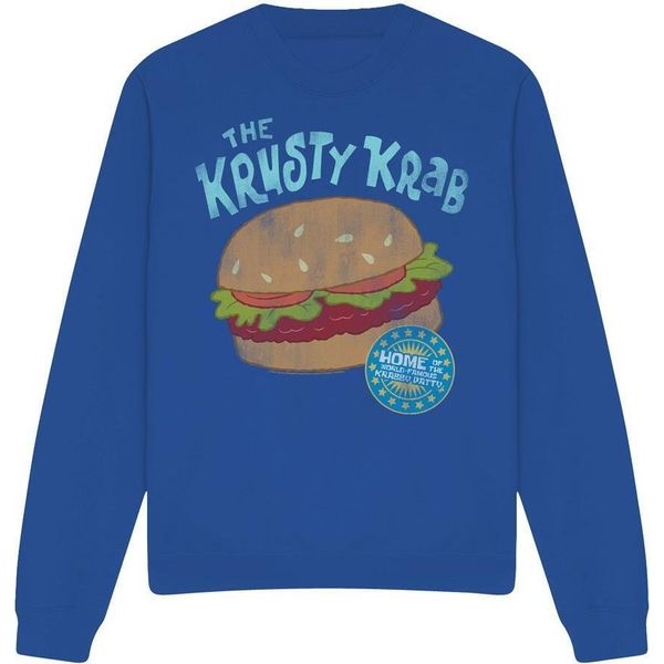 Spongebob Squarepants - Felpa "Krusty Krab"" Per Uomo/Donna Unisex TV12825 (L) (Blu Reale)"-image
