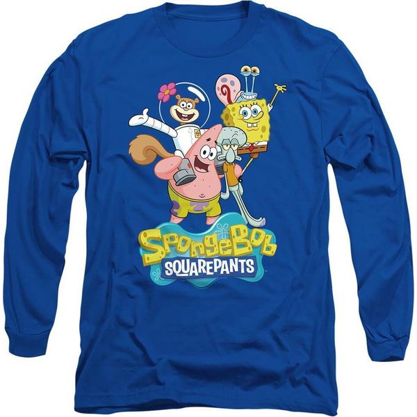 Spongebob Squarepants - Maglietta Da Uomo/Donna Unisex TV10708 (Xxl) (Blu Reale)-image