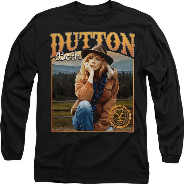 Yellowstone - Maglietta "Pensieri"" Per Bambini/Donne Unisex TV10261 (M) (Schwarz)"-image