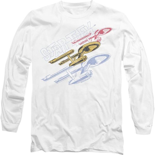 Star Trek - Maglietta "Tri Enterprise"" Per Uomo/Donna Unisex TV10398 (Xl) (Bianco)"-image